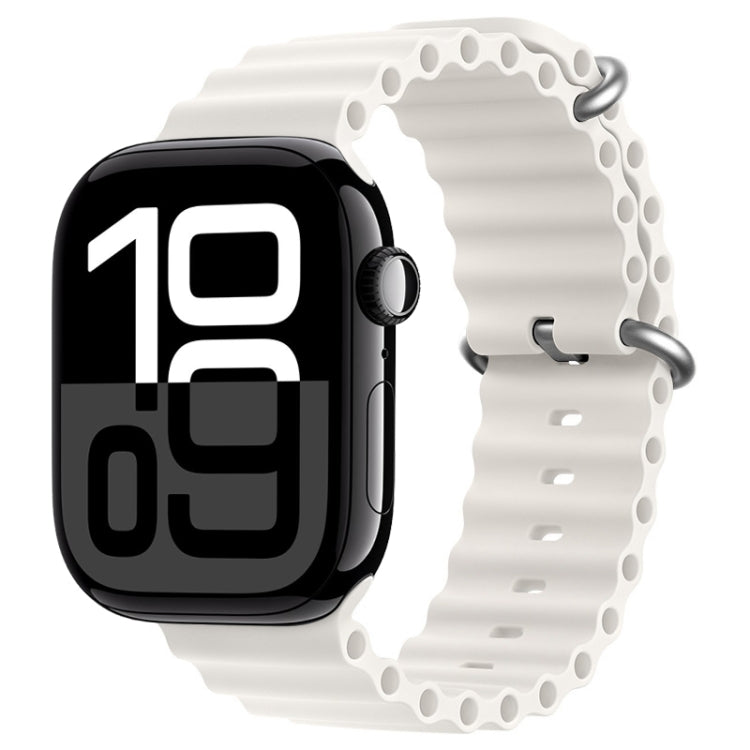 ZGA Ocean Silicone Watch Band, For Apple Watch Series 10 46mm, For Apple Watch Series 10 42mm, For Apple Watch SE 2023 44mm, For Apple Watch Ultra 2 49mm, For Apple Watch Series 9 45mm, For Apple Watch Ultra 49mm, For Apple Watch Series 8 45mm