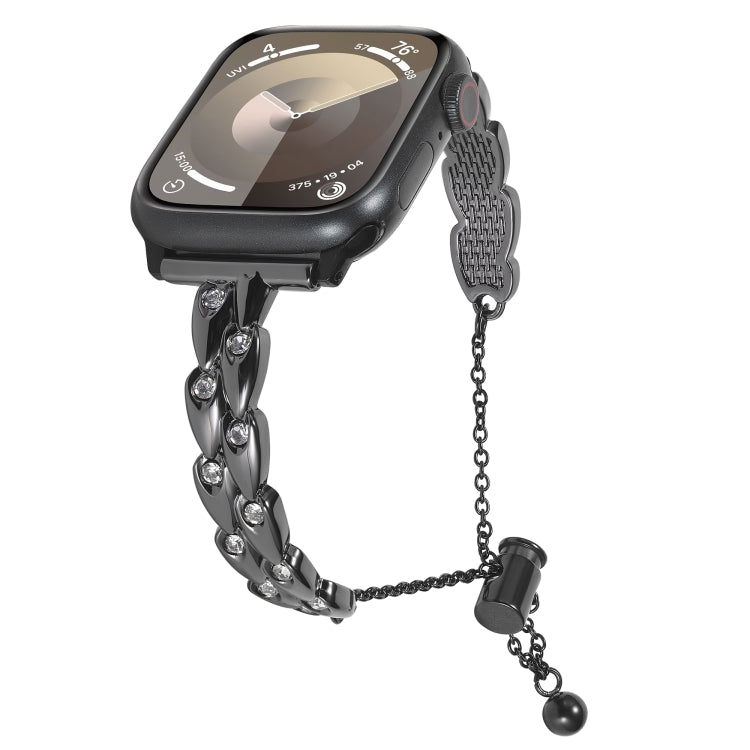 Rhinestone Peacock Metal Bracelet Watch Band, For Apple Watch SE 40mm, For Apple Watch SE 44mm, For Apple Watch Series 6 40mm, For Apple Watch Series 6 44mm, For Apple Watch Series 5 44mm, For Apple Watch Series 5 40mm, For Apple Watch Series 4 44mm