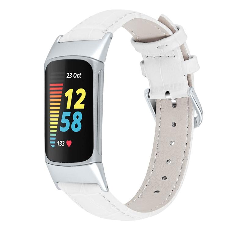xDfind Bamboo Texture Pin Buckle Leather Watch Band, For Fitbit Charge 6 / 5 18mm, For Fitbit Inspire 3 12mm, For Fitbit Versa 4 / 3 / Sense2 / 1 20mm, For Fitbit Luxe / Special Edition 12mm, For Fitbit Inspire 2 / Ace 3 14mm