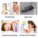 VB601 Màn hình LCD 2.0 inch Màn hình theo dõi trẻ em di động tiện lợi, Hỗ trợ đàm thoại hai chiều, Hồng ngoại ban đêm, VB601
