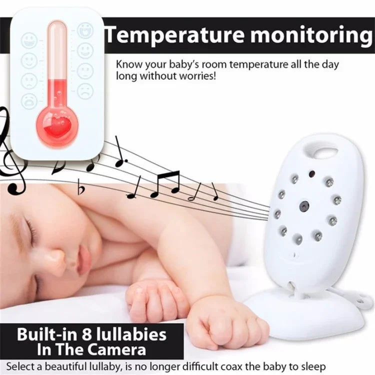 VB601 Màn hình LCD 2.0 inch Màn hình theo dõi trẻ em di động tiện lợi, Hỗ trợ đàm thoại hai chiều, Hồng ngoại ban đêm, VB601