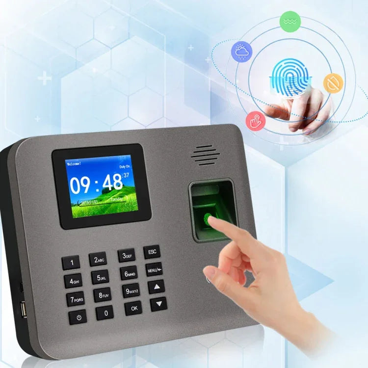 Máy chấm công vân tay Realand AL325D màn hình màu 2.4 inch & chức năng thẻ ID & WiFi & pin, AL325D