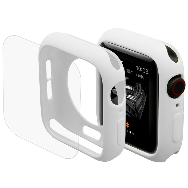 ENKAY Hat-Prince 2 trong 1 vỏ bảo vệ TPU bán bọc + miếng dán màn hình PET cong 3D uốn nhiệt HD cho Apple Watch Series 6 / 5 / 4 / SE3 / 2 / 1 40mm, 40mm