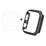 ENKAY Hat-Prince 2 trong 1 vỏ bảo vệ TPU họa tiết sợi carbon + miếng dán màn hình cong PET 3D uốn nhiệt HD cho Apple Watch Series 6 / 5 / 4 / Watch SE 40mm, dành cho Apple Watch Series 6 / 5 / 4 / Watch SE 40mm