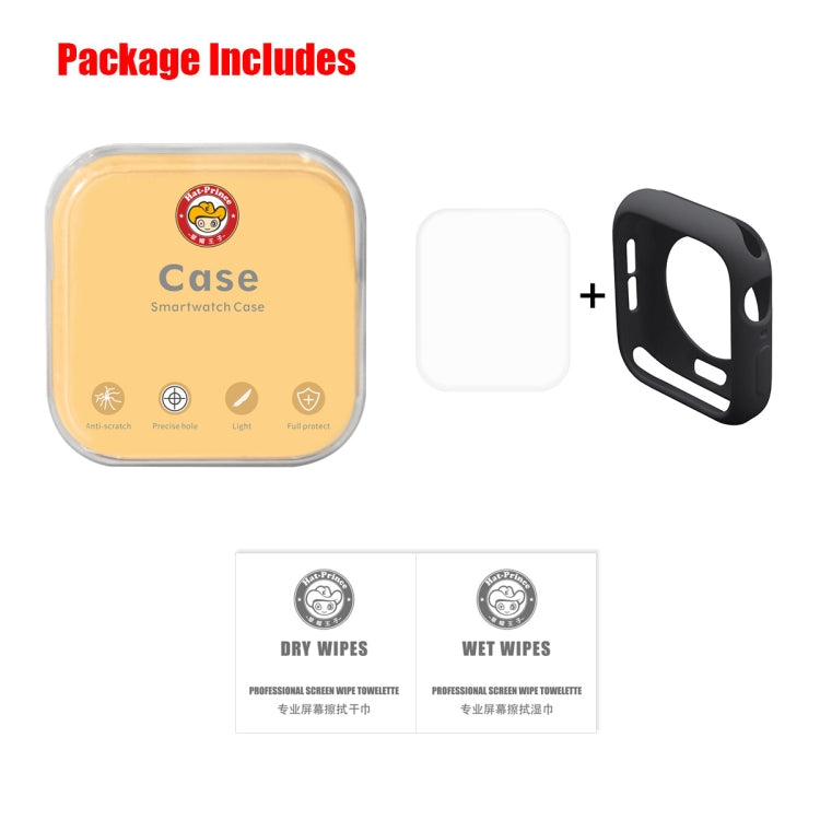 ENKAY Hat-Prince 2 trong 1 vỏ bảo vệ TPU bán bọc + miếng dán màn hình PET cong 3D uốn nhiệt HD cho Apple Watch Series 6 / 5 / 4 / Watch SE 44mm, Dành cho Apple Watch Series 6 / 5 / 4 / Watch SE 44mm