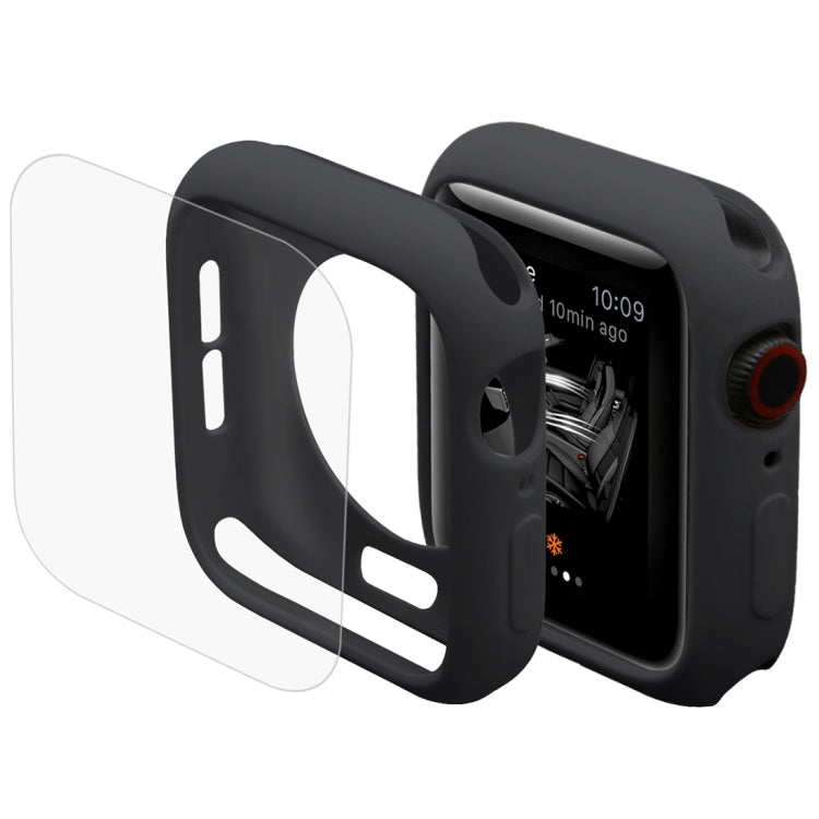 ENKAY Hat-Prince 2 trong 1 vỏ bảo vệ TPU bán bọc + miếng dán màn hình PET cong 3D uốn nhiệt HD cho Apple Watch Series 6 / 5 / 4 / Watch SE 44mm, Dành cho Apple Watch Series 6 / 5 / 4 / Watch SE 44mm