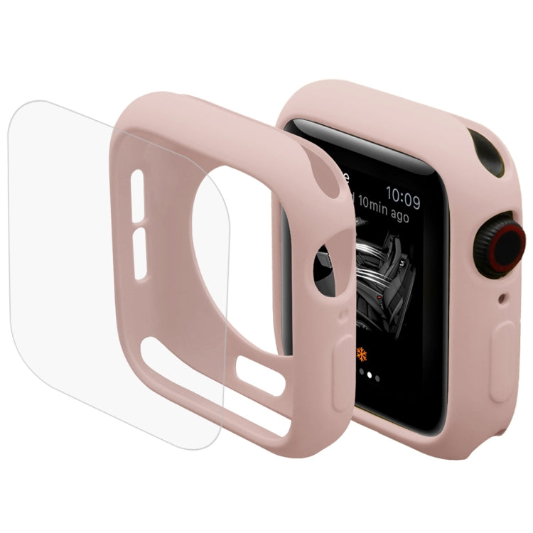 ENKAY Hat-Prince 2 trong 1 vỏ bảo vệ TPU bán bọc + miếng dán màn hình PET cong 3D uốn nhiệt HD cho Apple Watch Series 6 / 5 / 4 / Watch SE 44mm, Dành cho Apple Watch Series 6 / 5 / 4 / Watch SE 44mm