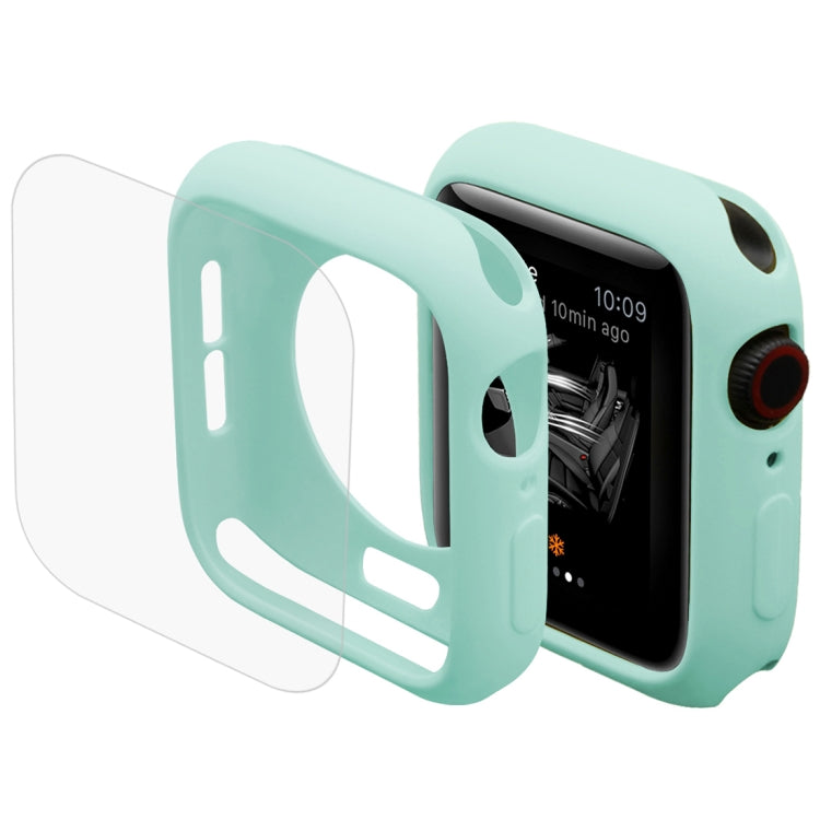 ENKAY Hat-Prince 2 trong 1 vỏ bảo vệ TPU bán bọc + miếng dán màn hình PET cong 3D uốn nhiệt HD cho Apple Watch Series 6 / 5 / 4 / Watch SE 44mm, Dành cho Apple Watch Series 6 / 5 / 4 / Watch SE 44mm