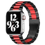Dây đồng hồ thép không gỉ ba hạt khóa gập cho Apple Watch Series 10 42mm / 9&8&7 41mm / SE 3&SE 2&6&SE&5&4 40mm / 3&2&1 38mm