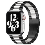 Dây đồng hồ thép không gỉ ba hạt khóa gập cho Apple Watch Series 10 42mm / 9&8&7 41mm / SE 3&SE 2&6&SE&5&4 40mm / 3&2&1 38mm