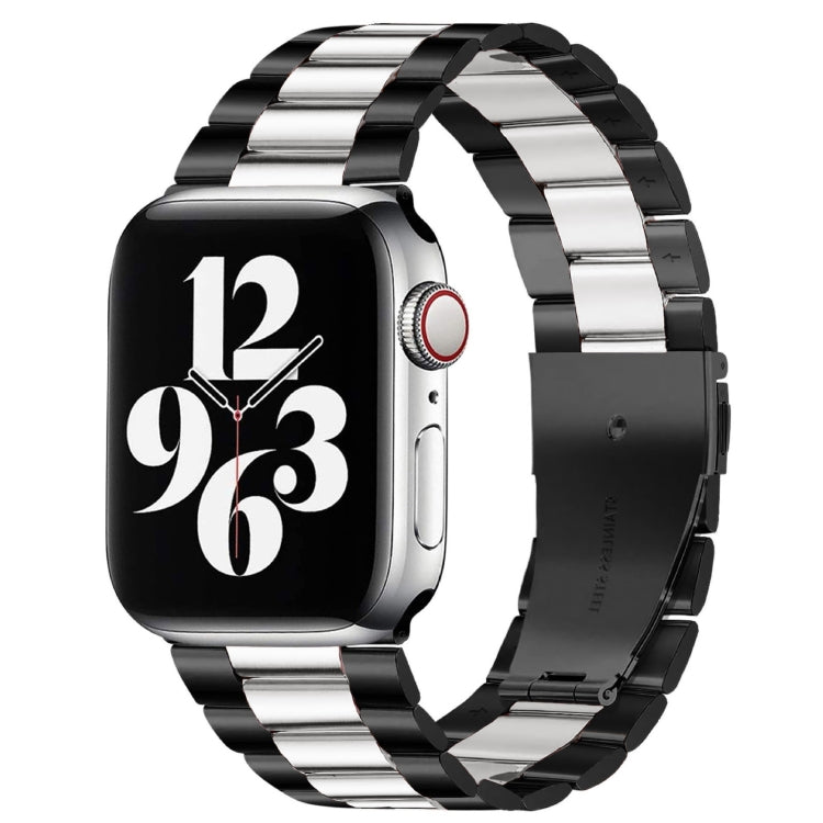 Dây đồng hồ thép không gỉ ba hạt khóa gập cho Apple Watch Series 10 42mm / 9&8&7 41mm / SE 3&SE 2&6&SE&5&4 40mm / 3&2&1 38mm