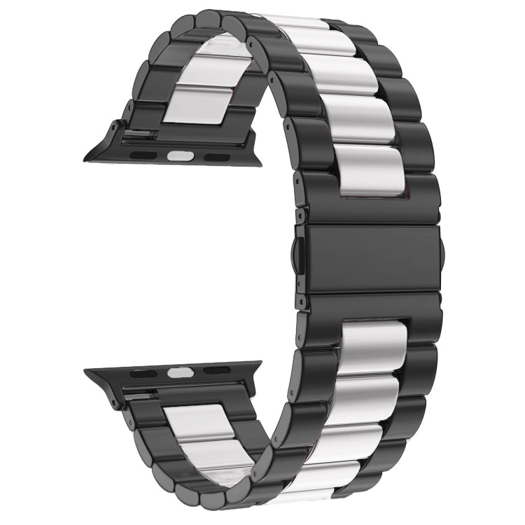 Dây đồng hồ thép không gỉ ba hạt khóa gập cho Apple Watch Series 10 42mm / 9&8&7 41mm / SE 3&SE 2&6&SE&5&4 40mm / 3&2&1 38mm