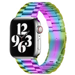 Dây đồng hồ thép không gỉ ba hạt khóa gập cho Apple Watch Series 10 42mm / 9&8&7 41mm / SE 3&SE 2&6&SE&5&4 40mm / 3&2&1 38mm