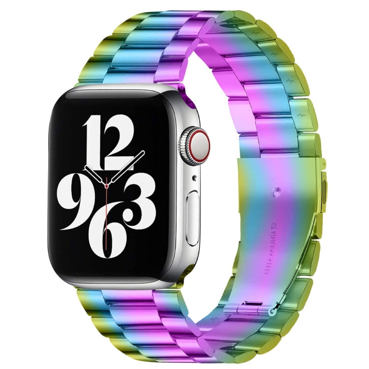 Dây đồng hồ thép không gỉ ba hạt khóa gập cho Apple Watch Series 10 42mm / 9&8&7 41mm / SE 3&SE 2&6&SE&5&4 40mm / 3&2&1 38mm