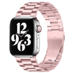 Dây đồng hồ thép không gỉ ba hạt khóa gập cho Apple Watch Series 10 42mm / 9&8&7 41mm / SE 3&SE 2&6&SE&5&4 40mm / 3&2&1 38mm
