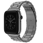 Dây đồng hồ thép không gỉ ba hạt khóa gập cho Apple Watch Series 10 42mm / 9&8&7 41mm / SE 3&SE 2&6&SE&5&4 40mm / 3&2&1 38mm