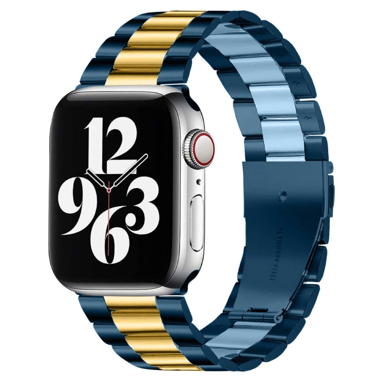 Dây đồng hồ thép không gỉ ba hạt khóa gập cho Apple Watch Series 10 42mm / 9&8&7 41mm / SE 3&SE 2&6&SE&5&4 40mm / 3&2&1 38mm