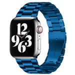 Dây đồng hồ thép không gỉ ba hạt khóa gập cho Apple Watch Series 10 42mm / 9&8&7 41mm / SE 3&SE 2&6&SE&5&4 40mm / 3&2&1 38mm