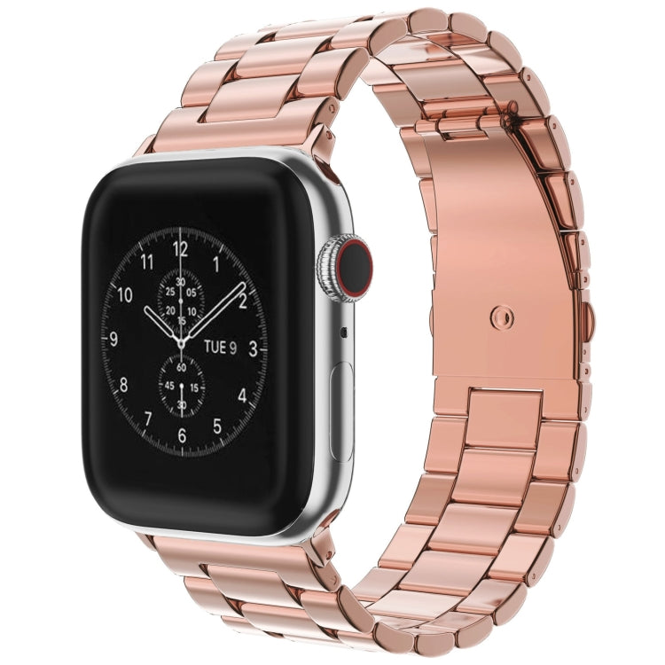 Dây đồng hồ thép không gỉ ba hạt khóa gập cho Apple Watch Series 10 42mm / 9&8&7 41mm / SE 3&SE 2&6&SE&5&4 40mm / 3&2&1 38mm