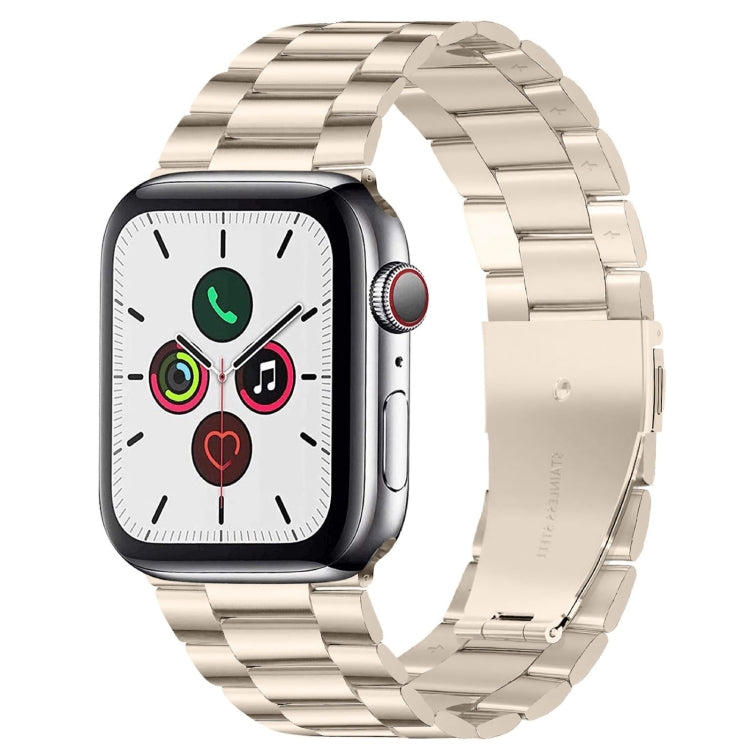 Dây đồng hồ thép không gỉ ba hạt khóa gập cho Apple Watch Series 10 42mm / 9&8&7 41mm / SE 3&SE 2&6&SE&5&4 40mm / 3&2&1 38mm