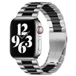 Dây đồng hồ thép không gỉ ba hạt khóa gập cho Apple Watch Series 10 42mm / 9&8&7 41mm / SE 3&SE 2&6&SE&5&4 40mm / 3&2&1 38mm