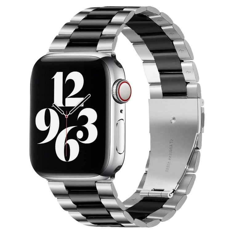 Dây đồng hồ thép không gỉ ba hạt khóa gập cho Apple Watch Series 10 42mm / 9&8&7 41mm / SE 3&SE 2&6&SE&5&4 40mm / 3&2&1 38mm