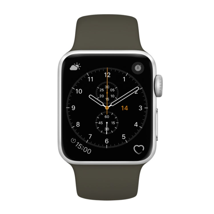Dây đồng hồ silicone phong cách đơn giản thời trang cho Apple Watch Series 3 & 2 & 1 38mm, Dành cho 38mm