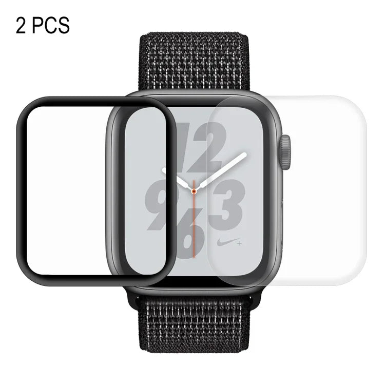 2 cái kính cường lực ENKAY Hat-Prince 3D toàn màn hình PET + kính cường lực điện phân 3D cong uốn nhiệt HD bảo vệ màn hình cho Apple Watch Series 6 / 5 / 4 / Watch SE 44mm, cho Apple Watch Series 6 / 5 / 4 / Watch SE 44mm