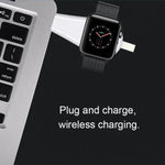 Sạc không dây USB từ tính chuẩn Qi di động đa năng B2 cho Apple Watch Series 4 & 3 & 2 & 1