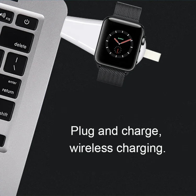Sạc không dây USB từ tính chuẩn Qi di động đa năng B2 cho Apple Watch Series 4 & 3 & 2 & 1