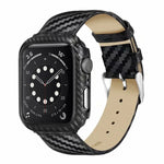 Dây Da Thật Sợi Carbon + Khung cho Apple Watch Series 3 & 2 & 1 38mm, Apple Watch Series 3 & 2 & 1 38mm