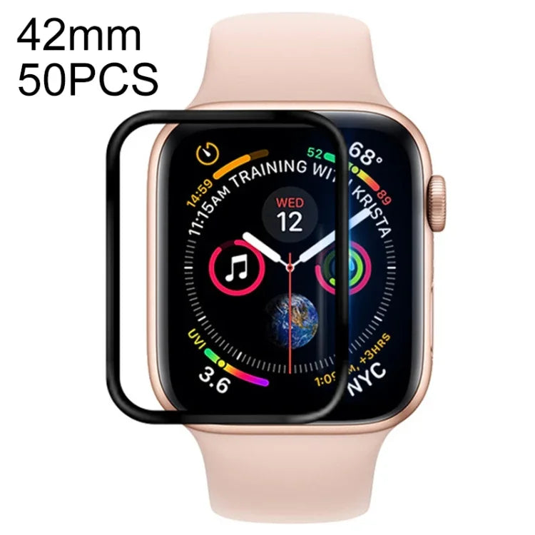 50 miếng miếng dán bảo vệ màn hình PET mềm full cho Apple Watch Series 3 / 2 / 1 42mm, Dành cho Apple Watch Series 3 / 2 / 1 42mm