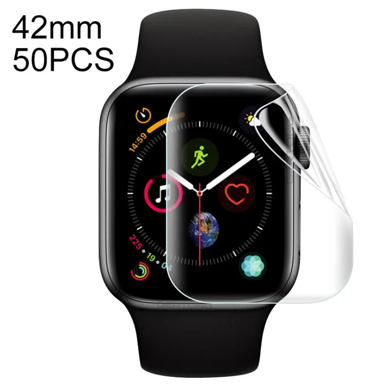 50 Miếng Dán Hydrogel Mềm Bảo Vệ Mặt Trước Toàn Bộ cho Apple Watch Series 3 / 2 / 1 42mm, Dành cho Apple Watch Series 3 / 2 / 1 42mm (50 Miếng)