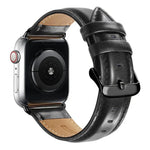 Dây đồng hồ da khóa đen cho Apple Watch Series 10 42mm / 9&8&7 41mm / SE 3&SE 2&6&SE&5&4 40mm / 3&2&1 38mm, Dành cho Apple Watch Series 8&7 41mm / SE 2&6&SE&5&4 40mm / 3&2&1 38mm