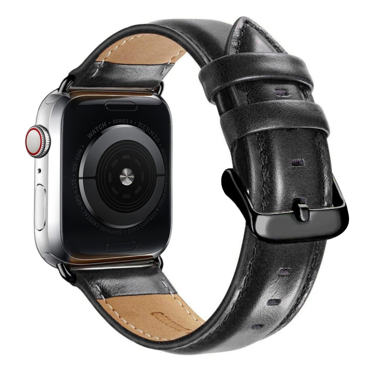 Dây đồng hồ da khóa đen cho Apple Watch Ultra 49mm & Watch Ultra 2 49mm / Series 10 46mm / 9&8&7 45mm / SE 3&SE 2&6&SE&5&4 44mm / 3&2&1 42mm, Dành cho Apple Watch Ultra 49mm / Series 8&7 45mm / SE 2&6&SE&5&4 44mm / 3&2&1 42mm