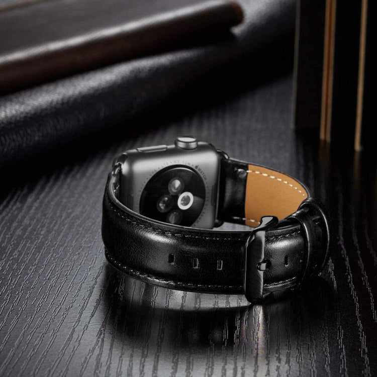 Dây đồng hồ da khóa đen cho Apple Watch Ultra 49mm & Watch Ultra 2 49mm / Series 10 46mm / 9&8&7 45mm / SE 3&SE 2&6&SE&5&4 44mm / 3&2&1 42mm, Dành cho Apple Watch Ultra 49mm / Series 8&7 45mm / SE 2&6&SE&5&4 44mm / 3&2&1 42mm