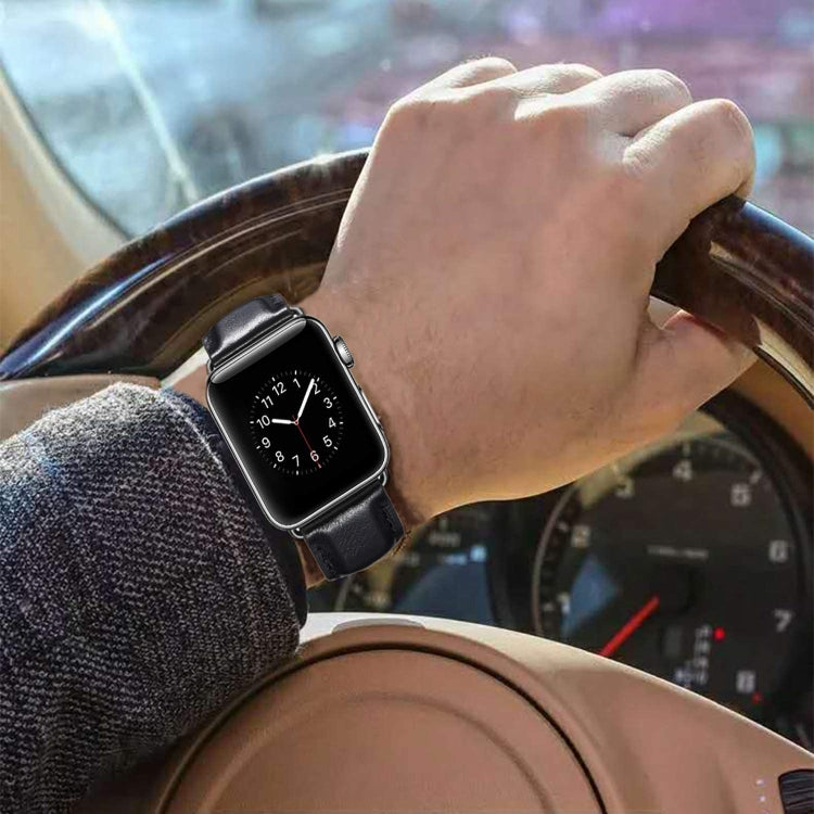 Dây đồng hồ da khóa đen cho Apple Watch Ultra 49mm & Watch Ultra 2 49mm / Series 10 46mm / 9&8&7 45mm / SE 3&SE 2&6&SE&5&4 44mm / 3&2&1 42mm, Dành cho Apple Watch Ultra 49mm / Series 8&7 45mm / SE 2&6&SE&5&4 44mm / 3&2&1 42mm