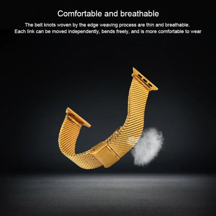 Dây đồng hồ Milanese thép không gỉ 304 có đầu nối cho Apple Watch Series 10 42mm / 9&8&7 41mm / SE 3&SE 2&6&SE&5&4 40mm / 3&2&1 38mm, Dành cho Apple Watch Series 7 41mm / & 6 & SE & 5 & 4 40mm