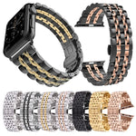 Dây đồng hồ thép không gỉ 7 hạt khóa bướm giấu 20mm cho Apple Watch 38mm (Bạc Vàng), 20mm dành cho nữ