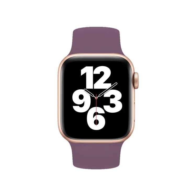 Dây đồng hồ silicone co giãn màu trơn cho Apple Watch Series 10 42mm / 9&8&7 41mm / SE 3&SE 2&6&SE&5&4 40mm / 3&2&1 38mm, Size:S 130mm