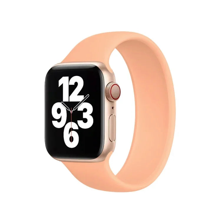 Dây đồng hồ silicone co giãn màu trơn cho Apple Watch Series 10 42mm / 9&8&7 41mm / SE 3&SE 2&6&SE&5&4 40mm / 3&2&1 38mm, Size:S 130mm