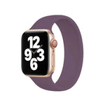 Dây đồng hồ silicone co giãn màu trơn cho Apple Watch Series 10 42mm / 9&8&7 41mm / SE 3&SE 2&6&SE&5&4 40mm / 3&2&1 38mm, Size:M 143mm