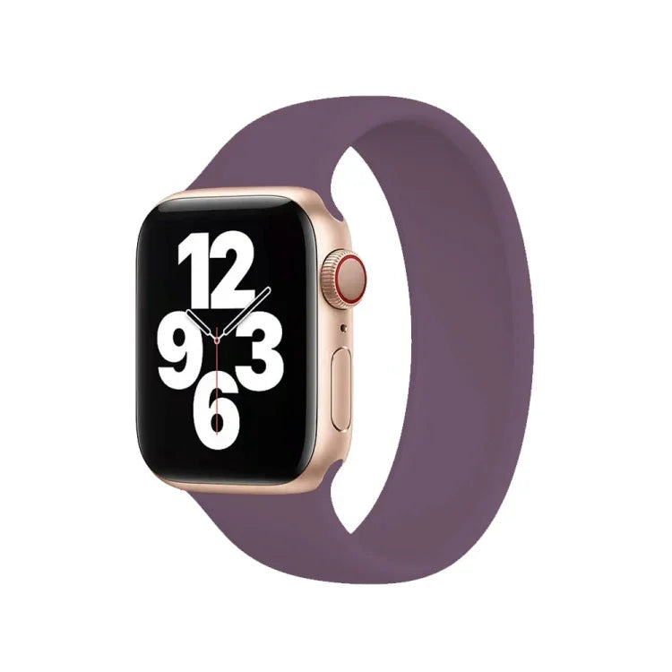 Dây đồng hồ silicone co giãn màu trơn cho Apple Watch Series 10 42mm / 9&8&7 41mm / SE 3&SE 2&6&SE&5&4 40mm / 3&2&1 38mm, Size:M 143mm