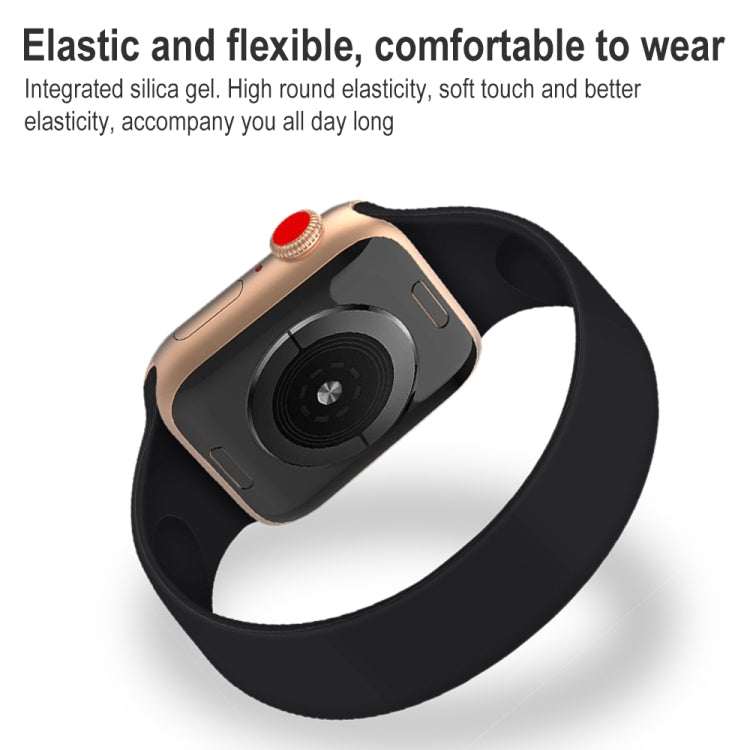 Dây Đồng Hồ Silicone Co Giãn Màu Trơn cho Apple Watch Series 10 42mm / 9&8&7 41mm / SE 3&SE 2&6&SE&5&4 40mm / 3&2&1 38mm, Kích thước: L 156mm