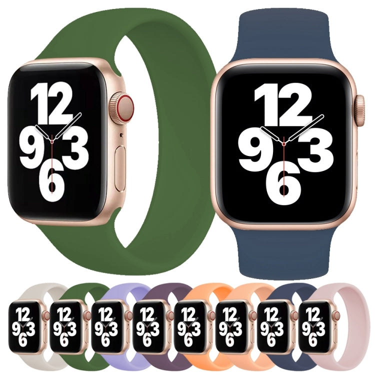 Dây Đồng Hồ Silicone Co Giãn Màu Trơn cho Apple Watch Series 10 42mm / 9&8&7 41mm / SE 3&SE 2&6&SE&5&4 40mm / 3&2&1 38mm, Kích thước: L 156mm