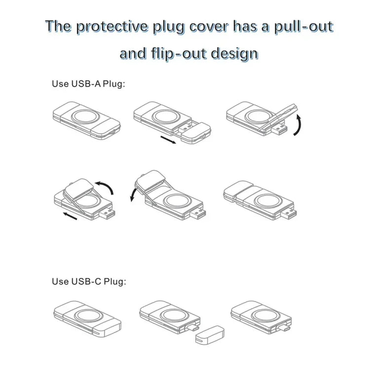 Sạc nhanh không dây từ tính U8 USB / Type-C cho Apple Watch Series, U8
