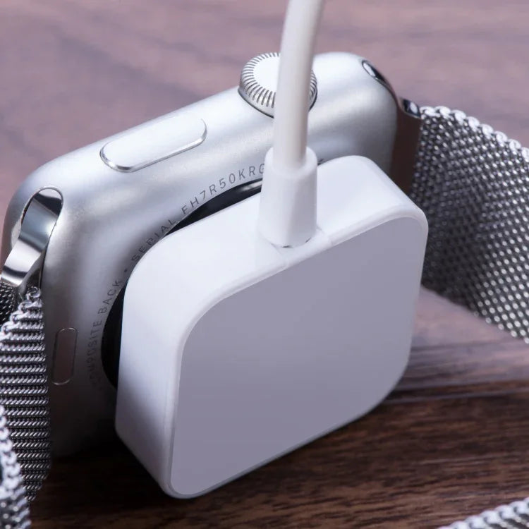 Cáp sạc USB nhanh từ tính vuông 1m cho Apple Watch Series Ultra/8/7/6/SE/SE2/5/4/3/2