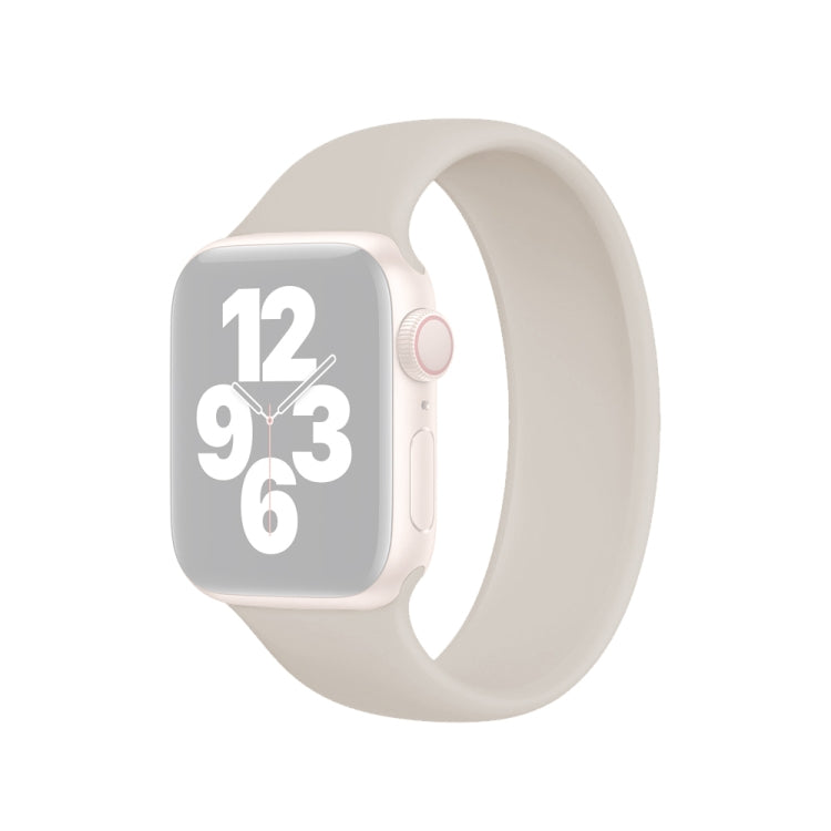 Dây đồng hồ silicone đàn hồi màu trơn cho Apple Watch Ultra 49mm & Watch Ultra 2 49mm / Series 10 46mm / 9&8&7 45mm / SE 3&SE 2&6&SE&5&4 44mm / 3&2&1 42mm, Kích thước:L 156mm