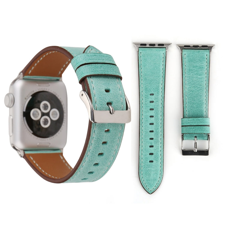 Dây đeo đồng hồ da thật phong cách mới cho Apple Watch Series 10 42mm / 9&8&7 41mm / SE 3&SE 2&6&SE&5&4 40mm / 3&2&1 38mm, 38mm