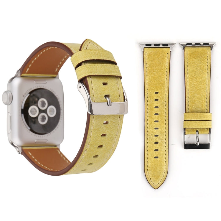 Dây đeo đồng hồ da thật phong cách mới cho Apple Watch Series 10 42mm / 9&8&7 41mm / SE 3&SE 2&6&SE&5&4 40mm / 3&2&1 38mm, 38mm